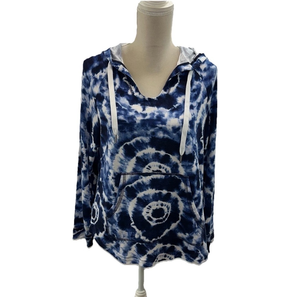 NWOT Koolaburra by UGG Lights & Airy French Terry Hoodie Size Small Blue Tie-Dye